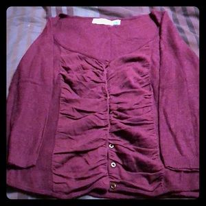 Sparrow (Anthropologie) Plum cardigan sweater, M
